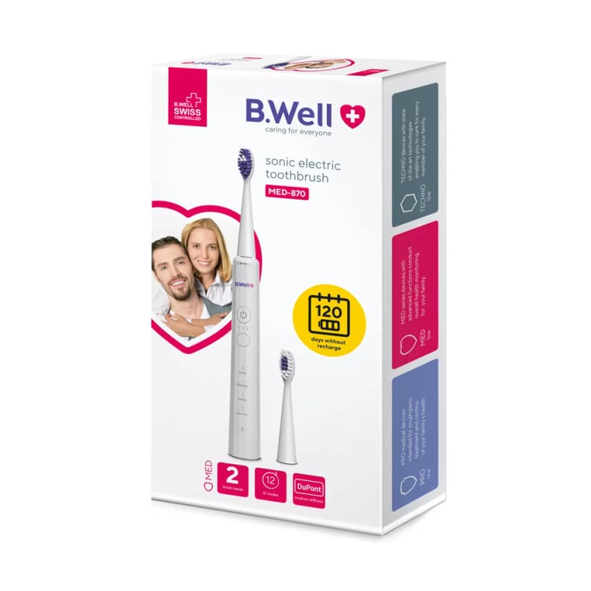 Med-870 White Electric Toothbrush