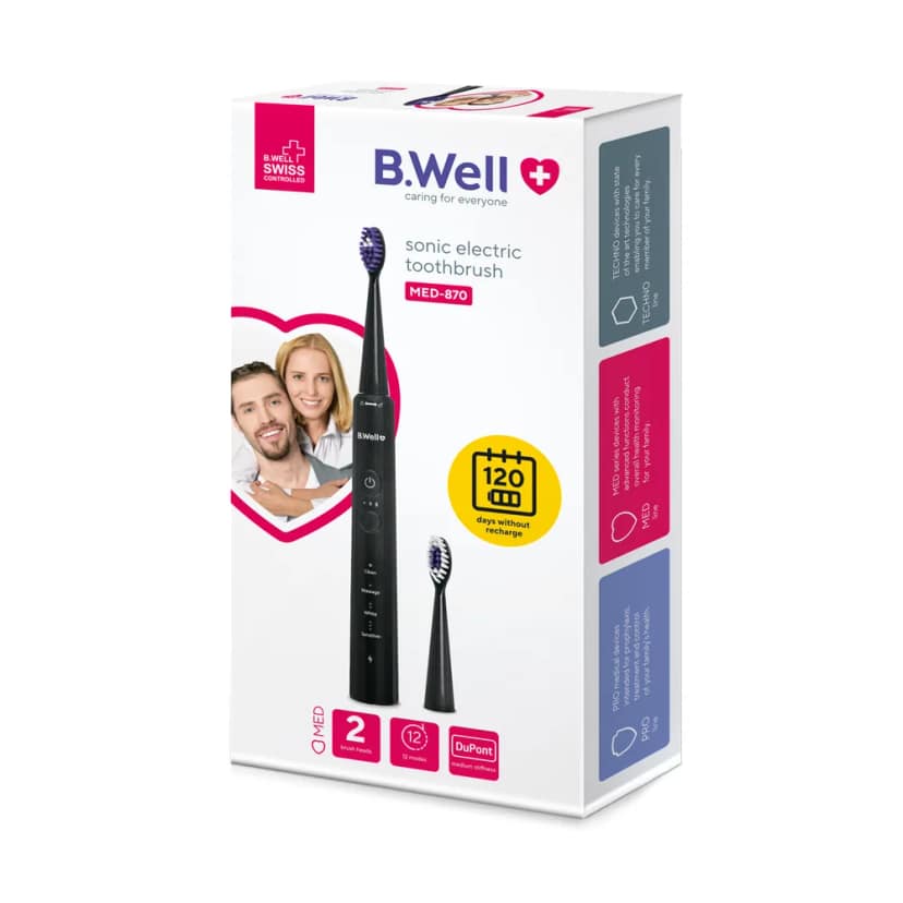 Med-870 Black Electric Toothbrush