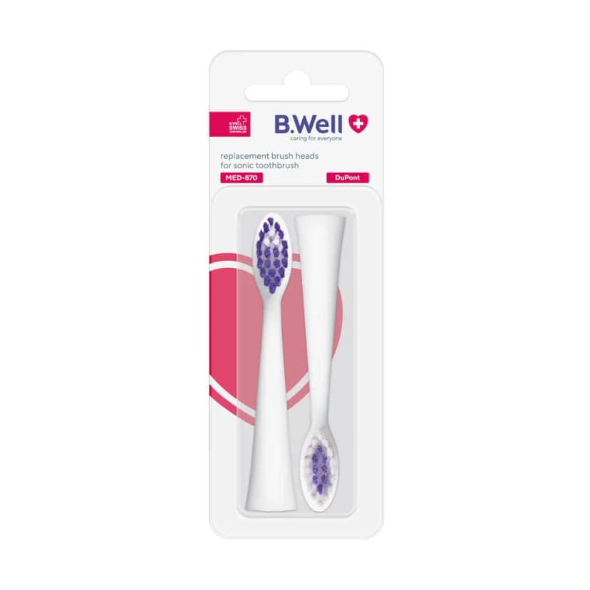 Toothbrush Heads White 2pcs